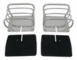 RT Off-Road Tail Light Guard Set - RT34090 fits 1976-1986 Jeep CJ7, 1981-1986 Jeep CJ8, 1987-2006 Jeep Wrangler stainless steel polished