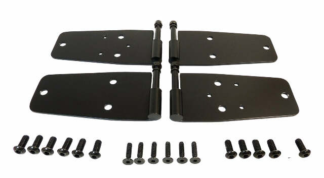 RT Off-Road mirror kit fits 1976-1986 Jeep CJ7, 1981-1986 Jeep CJ8 black stainless steel powder coat includes hardware RT34093