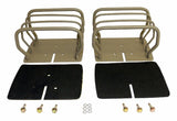 RT Off-Road Tail Light Guard Set - RT34098 fits 1976-1986 Jeep CJ7, 1981-1986 Jeep CJ8, 1987-2006 Jeep Wrangler titanium metal