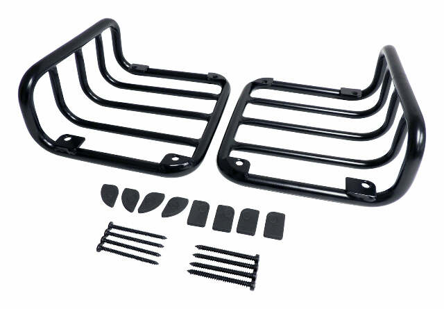 RT Off-Road Tail Light Guard Set - RT34102 fits 2007-2018 Jeep Wrangler black stainless steel powder coat 13.5 inch rotors