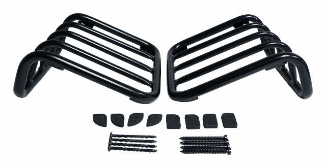 RT Off-Road Tail Light Guard Set - RT34102 fits 2007-2018 Jeep Wrangler black stainless steel powder coat 13.5 inch rotors