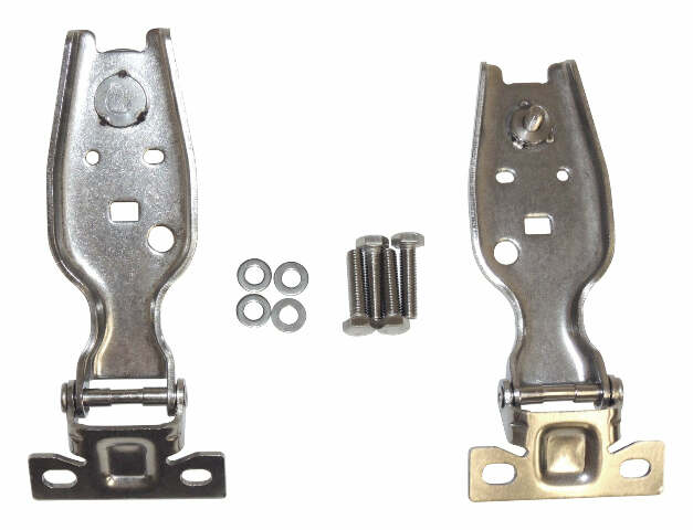 RT Off-Road hinge kit fits 2007-2018 Jeep Wrangler stainless steel includes hardware RT34104
