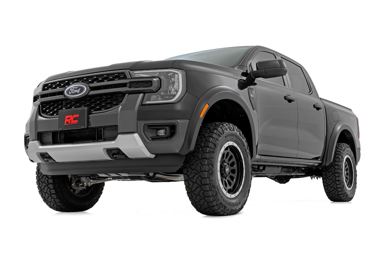 Rough Country Fender Flares - Sport - G1 Absolute Black - Ford Ranger 2WD/4WD (2024) - S-F12401-G1