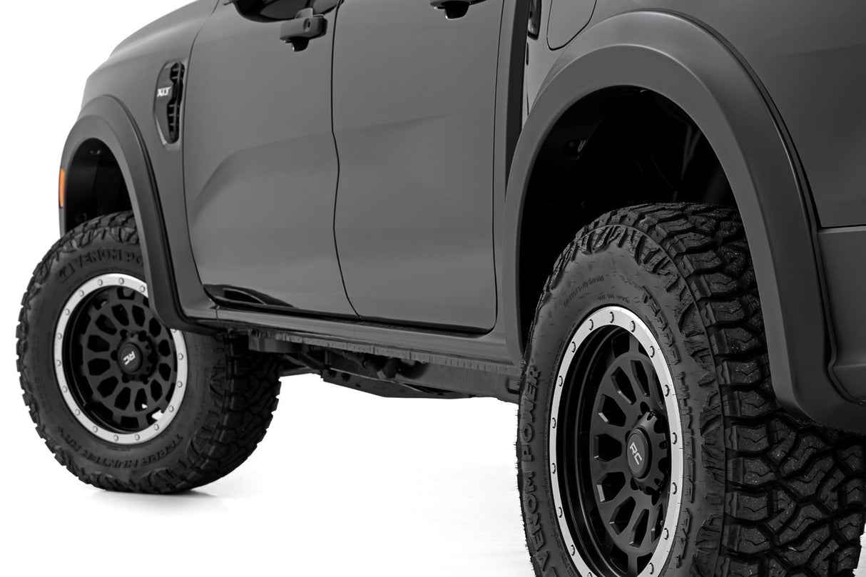 Rough Country Fender Flares - Sport - G1 Absolute Black - Ford Ranger 2WD/4WD (2024) - S-F12401-G1