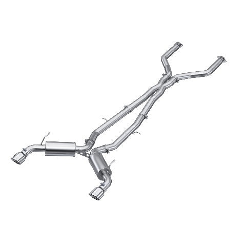 MBRP cat-back exhaust system fits 2018-2024 Infiniti dual rear exit Armor Pro Series T304 stainless steel S4400304