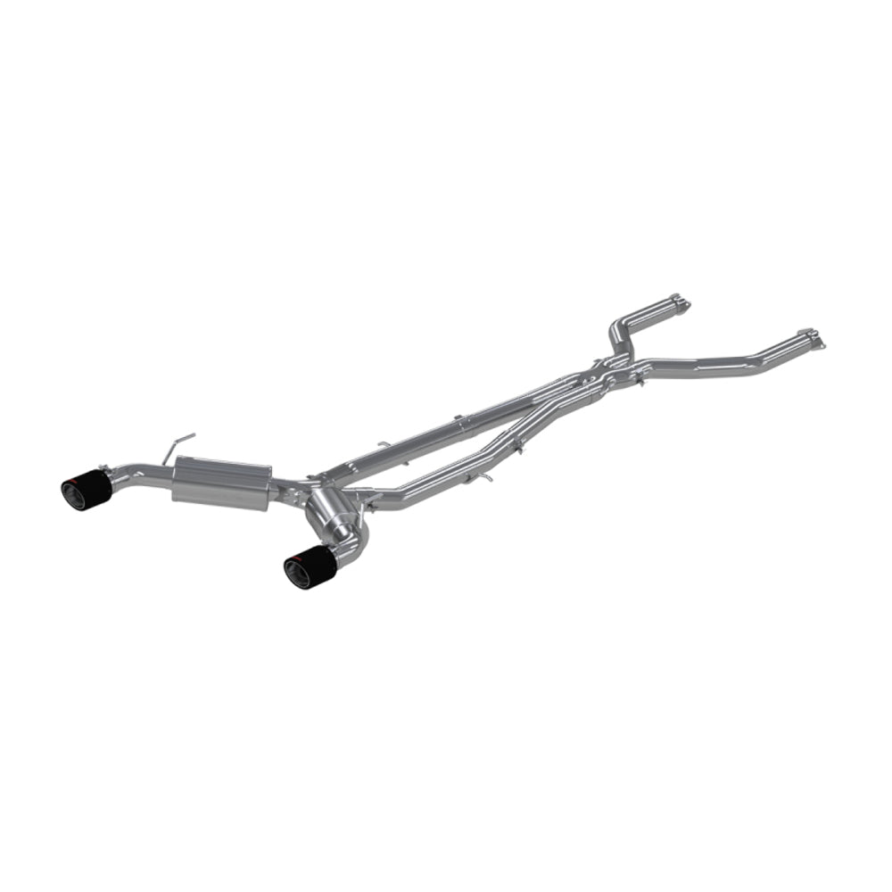 MBRP cat-back exhaust system dual rear exit Armor Pro Series T304 stainless steel carbon fiber tip S44003CF