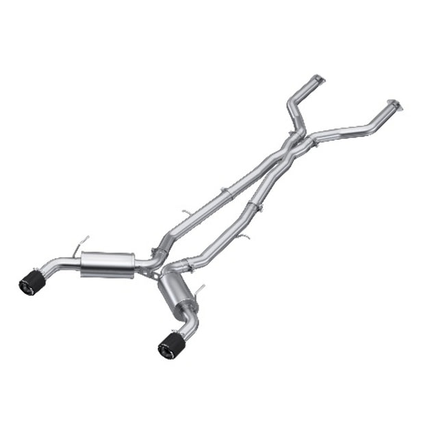 MBRP cat-back exhaust system dual rear exit Armor Pro Series T304 stainless steel carbon fiber tip S44003CF