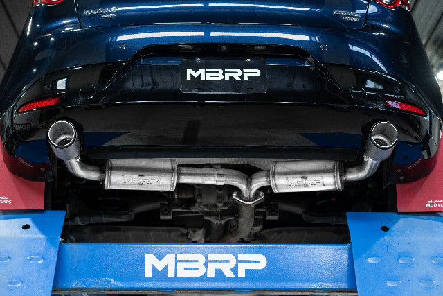 MBRP axle-back exhaust system fits 2019-2020 Mazda 2.5 inch dual rear exit Armor Pro Series T304 stainless steel S4450304
