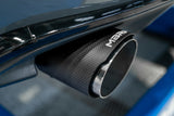 Fits 19-21 Volkswagen Jetta 3" Cat Back Dual Split Rearwith Carbon Tips-S46083CF