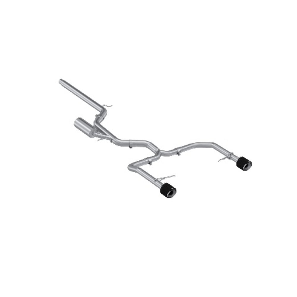 Fits 22-23 Volkswagen Jetta 3" Cat Back 2.5in Dual Split Rear CF Tip-S46153CF