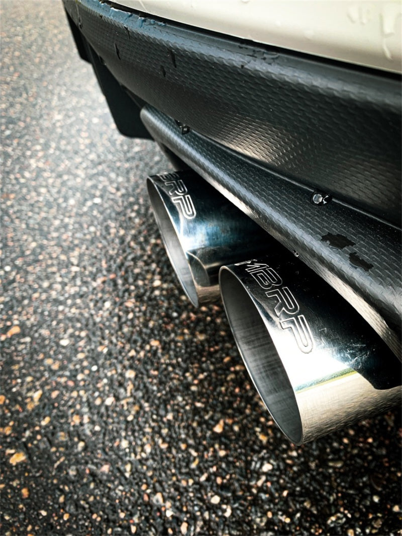 MBRP cat-back exhaust system fits Subaru WRX dual split rear exit Armor Pro Series T304 stainless steel carbon fiber tip S48003CF