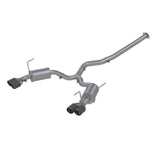 MBRP cat-back exhaust system fits Subaru WRX dual split rear exit Armor Pro Series T304 stainless steel carbon fiber tip S48003CF