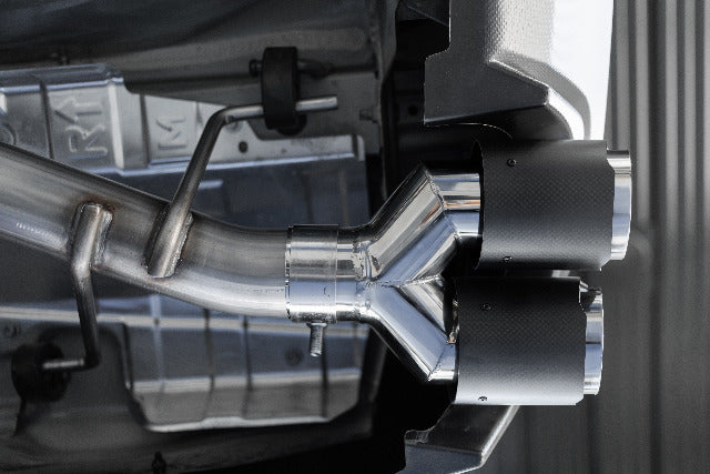 MBRP cat-back exhaust system fits Subaru WRX dual split rear exit Armor Pro Series T304 stainless steel carbon fiber tip S48023CF