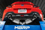 Fits 2013-2016 Scion FR-S 3in. Cat Back; Dual Split Rear; T304; BE Tip-S48043BE