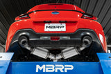 MBRP cat-back exhaust system 3 inch dual split rear exit Armor Pro Series T304 stainless steel carbon fiber tip S48043CF