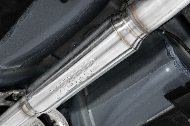 MBRP cat-back exhaust system fits Subaru WRX dual split rear exit Armor Pro Series T304 stainless steel carbon fiber tip S48083CF