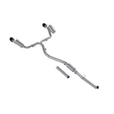 MBRP cat-back exhaust system 2.5 inch dual split rear exit Armor Pro Series T304 stainless steel carbon fiber tip S49033CF