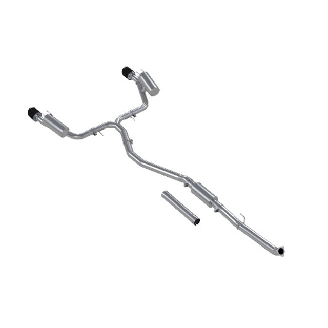 MBRP cat-back exhaust system 2.5 inch dual split rear exit Armor Pro Series T304 stainless steel carbon fiber tip S49033CF