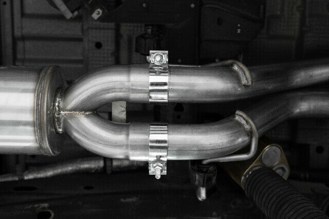 MBRP cat-back exhaust system fits 2022-2023 Chevy Silverado 1500 2.5 inch dual split rear exit Armor Pro Series T304 stainless steel S5006304