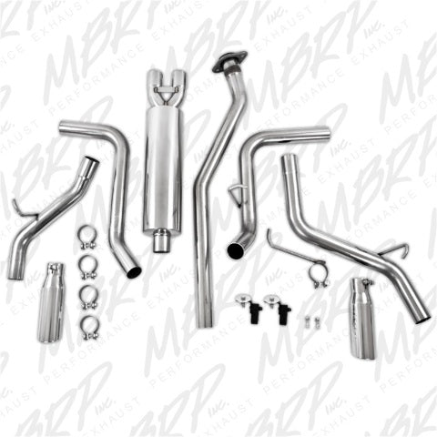 MBRP cat-back exhaust system fits Chevy Silverado 1500 2.5 inch Armor Plus Series T409 stainless steel S5018409
