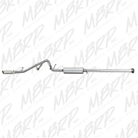 MBRP cat-back exhaust system fits Chevy Silverado 1500 aluminized steel S5038AL