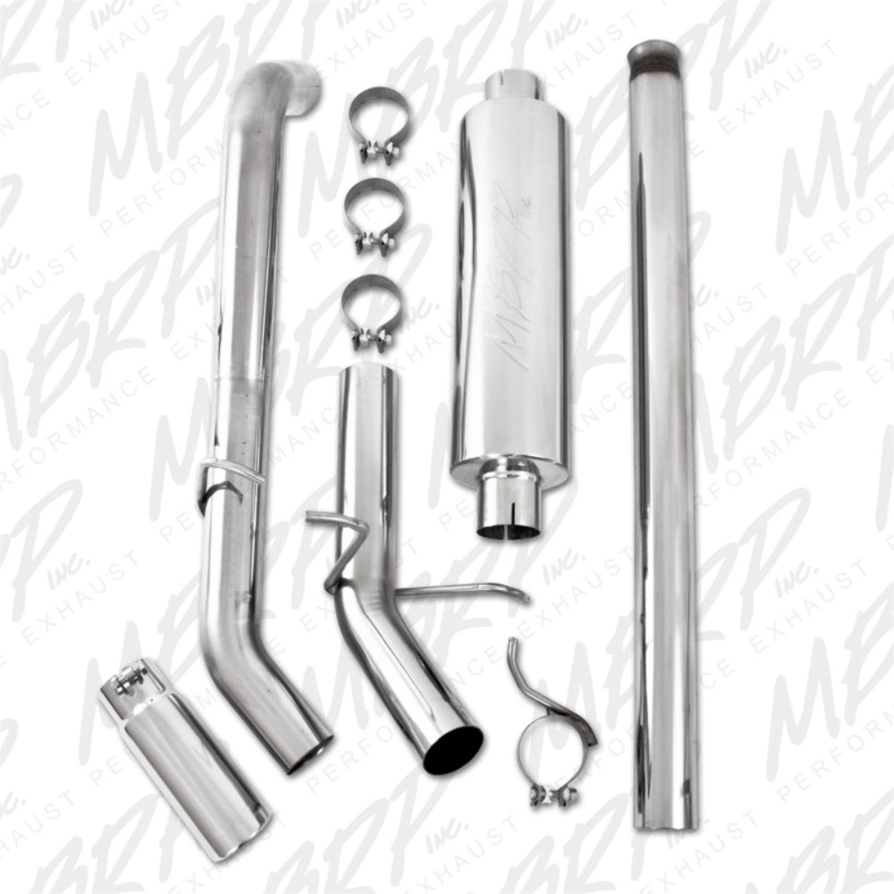 MBRP cat-back exhaust system fits 2009-2013 Chevy Silverado 1500 single side exit Armor Plus Series T409 stainless steel S5054409