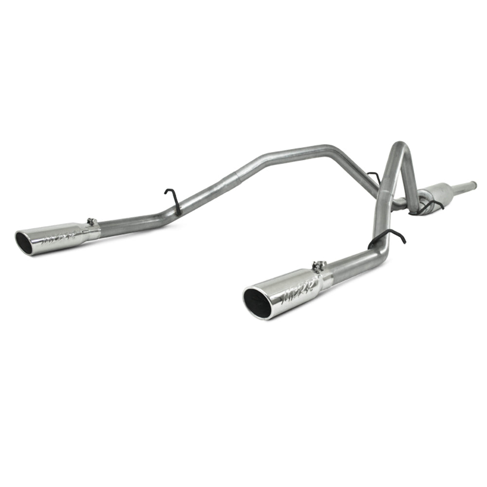 MBRP cat-back exhaust system fits Chevy Silverado 1500 dual split rear exit aluminized steel S5058AL