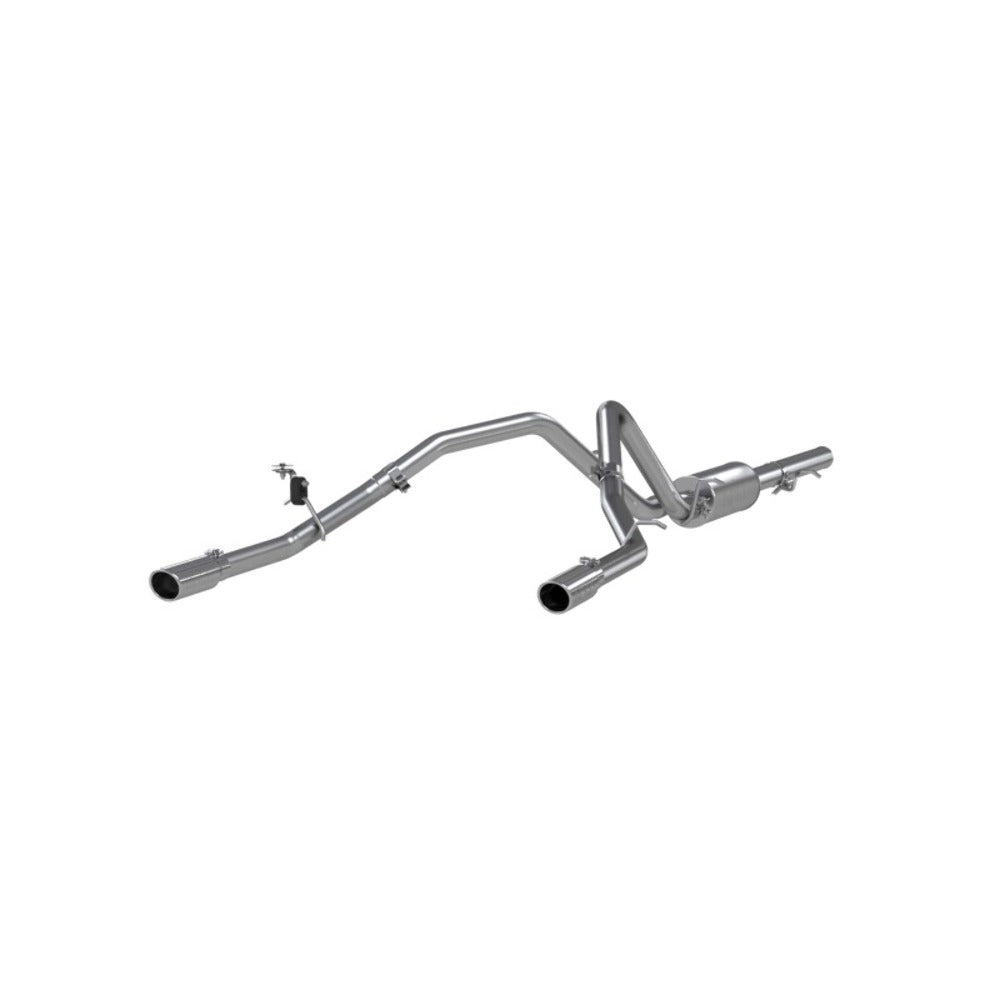 MBRP cat-back exhaust system fits Chevy Silverado 1500 dual split rear exit aluminized steel S5058AL