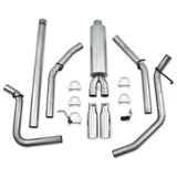 Fits 09-13 Chevrolet Silverado 1500 2 1/2" Cat Back; Dual Split Rear; AL-S5058AL