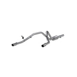 MBRP cat-back exhaust system fits Chevy Silverado 1500 dual split rear exit aluminized steel S5058AL