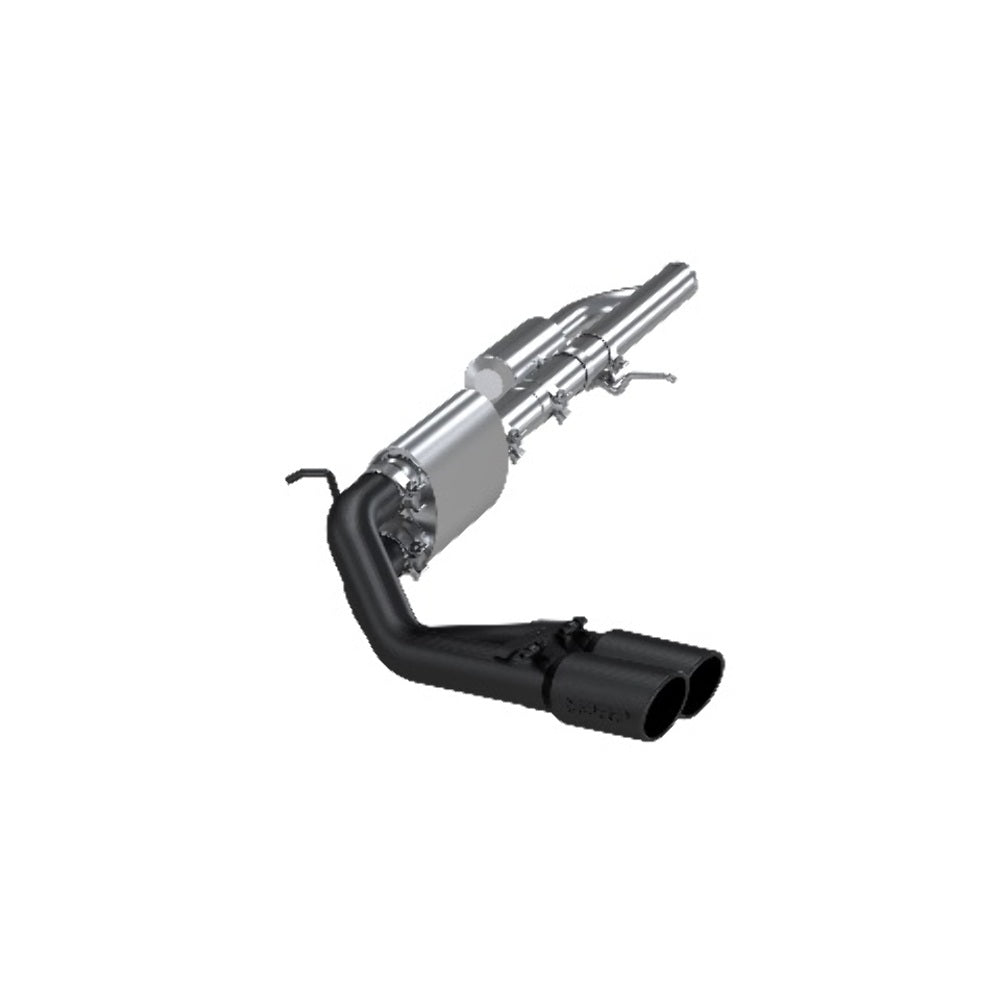Fits 2015-2018 Silverado 1500 3" Cat Back Pre-Axle Dual Outlet Black-S5081BLK