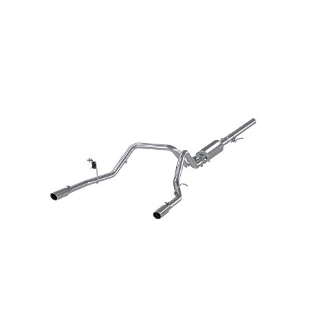 MBRP cat-back exhaust system fits Chevy Silverado 1500 dual split rear exit Armor Plus Series T409 stainless steel S5084409