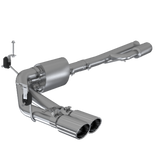 MBRP cat-back exhaust system fits Chevy Silverado 1500 dual side exit Armor Pro Series T304 stainless steel S5092304