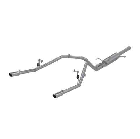 MBRP cat-back exhaust system fits Dodge Ram 1500 2 inch dual split rear exit Armor Plus Series T409 stainless steel S5108409