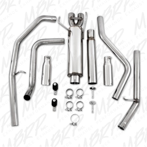MBRP cat-back exhaust system fits Dodge Ram 1500 2 inch dual split rear exit Armor Plus Series T409 stainless steel S5108409