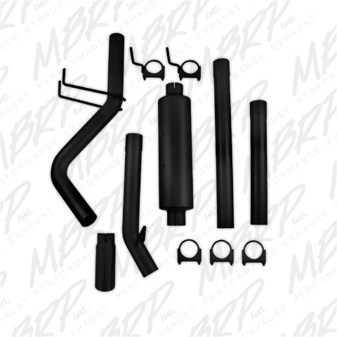 MBRP cat-back exhaust system fits 2009-2010 Dodge Ram 1500 3 inch single side exit aluminized steel black coated S5142BLK