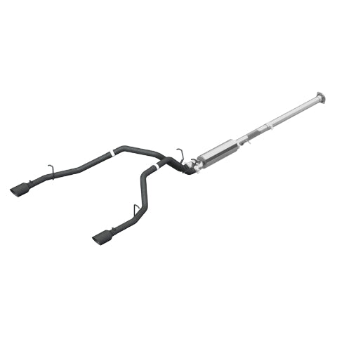 MBRP cat-back exhaust system fits 2019-2024 Ram 1500 dual split rear exit aluminized steel black coated S5152BLK