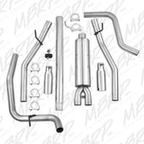 MBRP cat-back exhaust system fits Ford F-150 2 inch dual split rear exit aluminized steel S5202AL