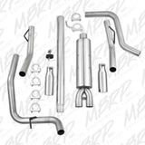Fits 2005-2008 Ford F-150 2 1/2in. Cat Back; Dual Split Side; AL - S5204AL