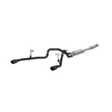 MBRP cat-back exhaust system fits 2021-2024 Ford F-150 3 inch dual side exit aluminized steel S5215BLK