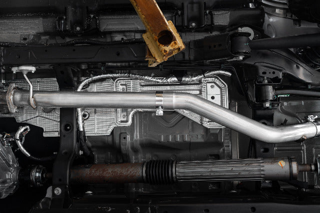 MBRP cat-back exhaust system fits Ford Bronco single rear exit aluminized steel S5237AL