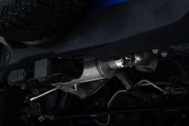 MBRP cat-back exhaust system fits Ford Bronco single rear exit aluminized steel S5245AL
