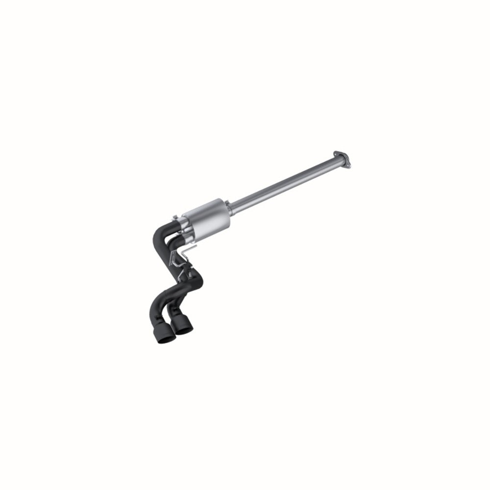 Fits 2011-14 Ford F-150 3" Cat Back; Pre-Axle Dual Outlet; Black Coated-S5261BLK