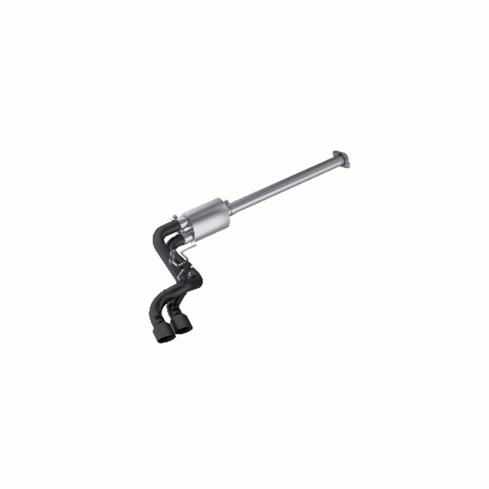 Fits 2011-14 Ford F-150 3" Cat Back; Pre-Axle Dual Outlet; Black Coated-S5261BLK