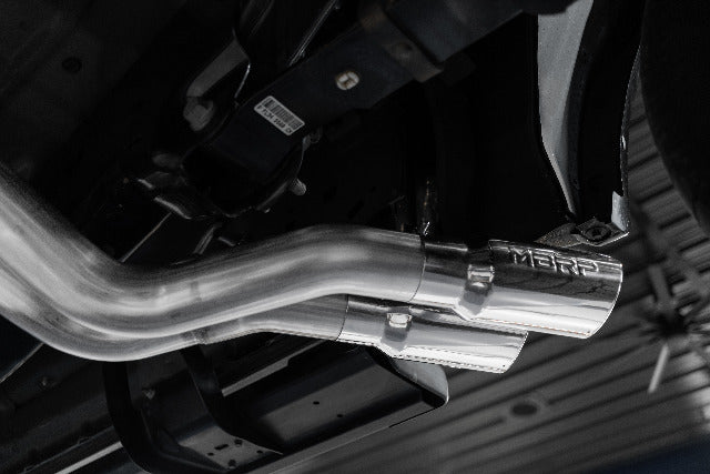 MBRP cat-back exhaust system fits Ford F-150 aluminized steel S5262BLK