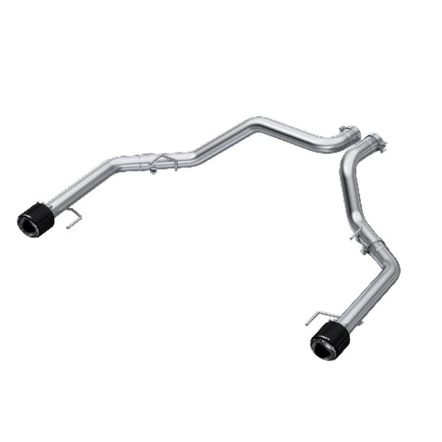 MBRP axle-back exhaust system fits 2021-2024 Ford F-150 3 inch dual rear exit Armor Pro Series T304 stainless steel carbon fiber tip S52663CF