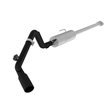 MBRP cat-back exhaust system fits 2005-2013 Toyota Tacoma single exit aluminized steel black coated S5326BLK