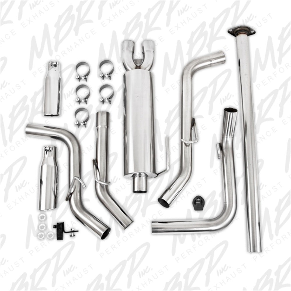 MBRP cat-back exhaust system fits 2005-2013 Toyota Tacoma 2 inch Armor Plus Series T409 stainless steel S5328409