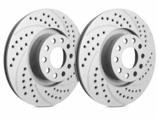 Fits 1980-1994 Ford F-250 Drilled & Slotted Brake Rotors w/ Gray ZRC S54-45