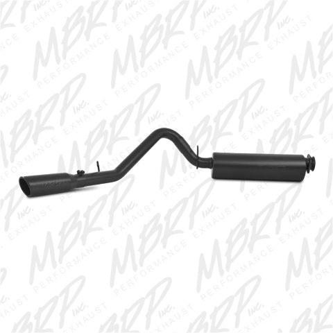 MBRP cat-back exhaust system fits 2005-2006 Jeep Wrangler single side exit aluminized steel black coated S5500BLK